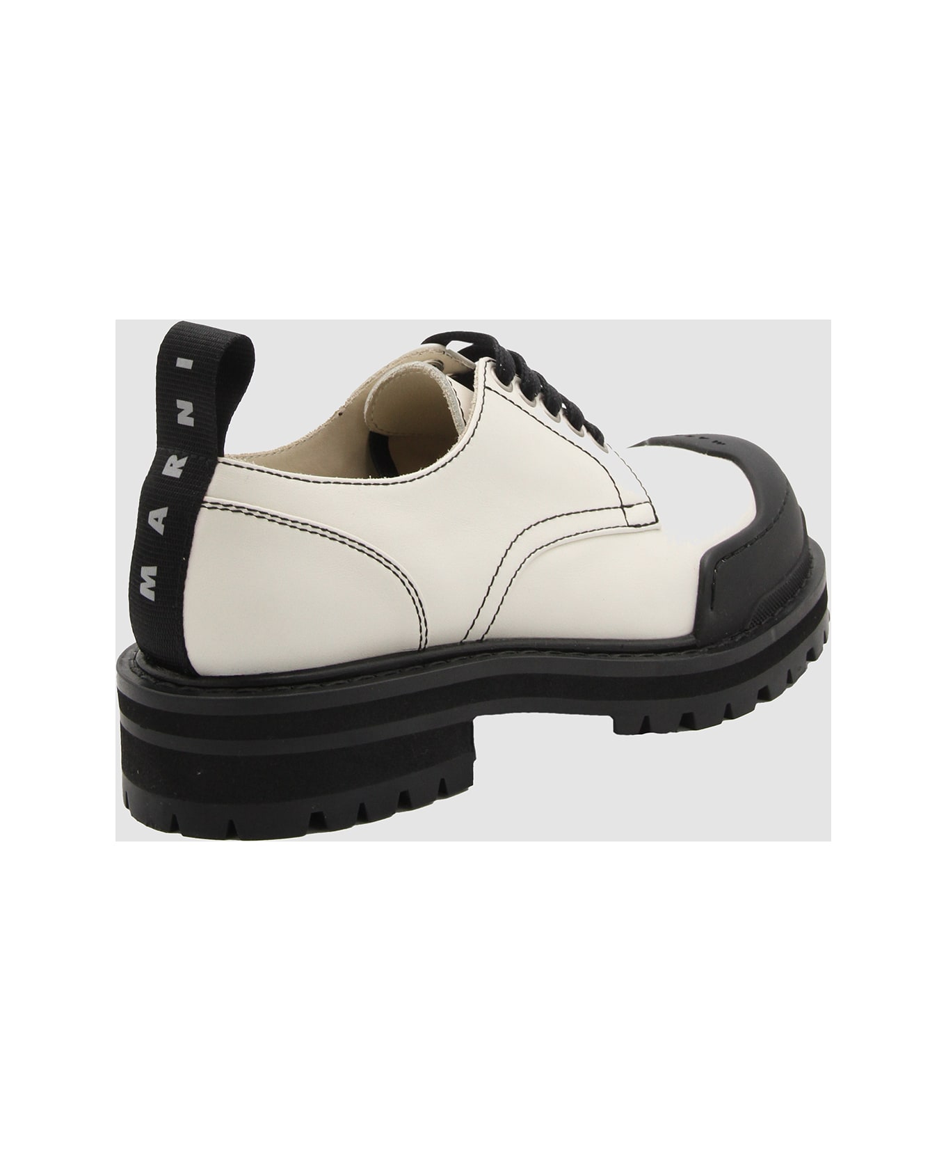Marni White Leather Dada Army Derby Shoes