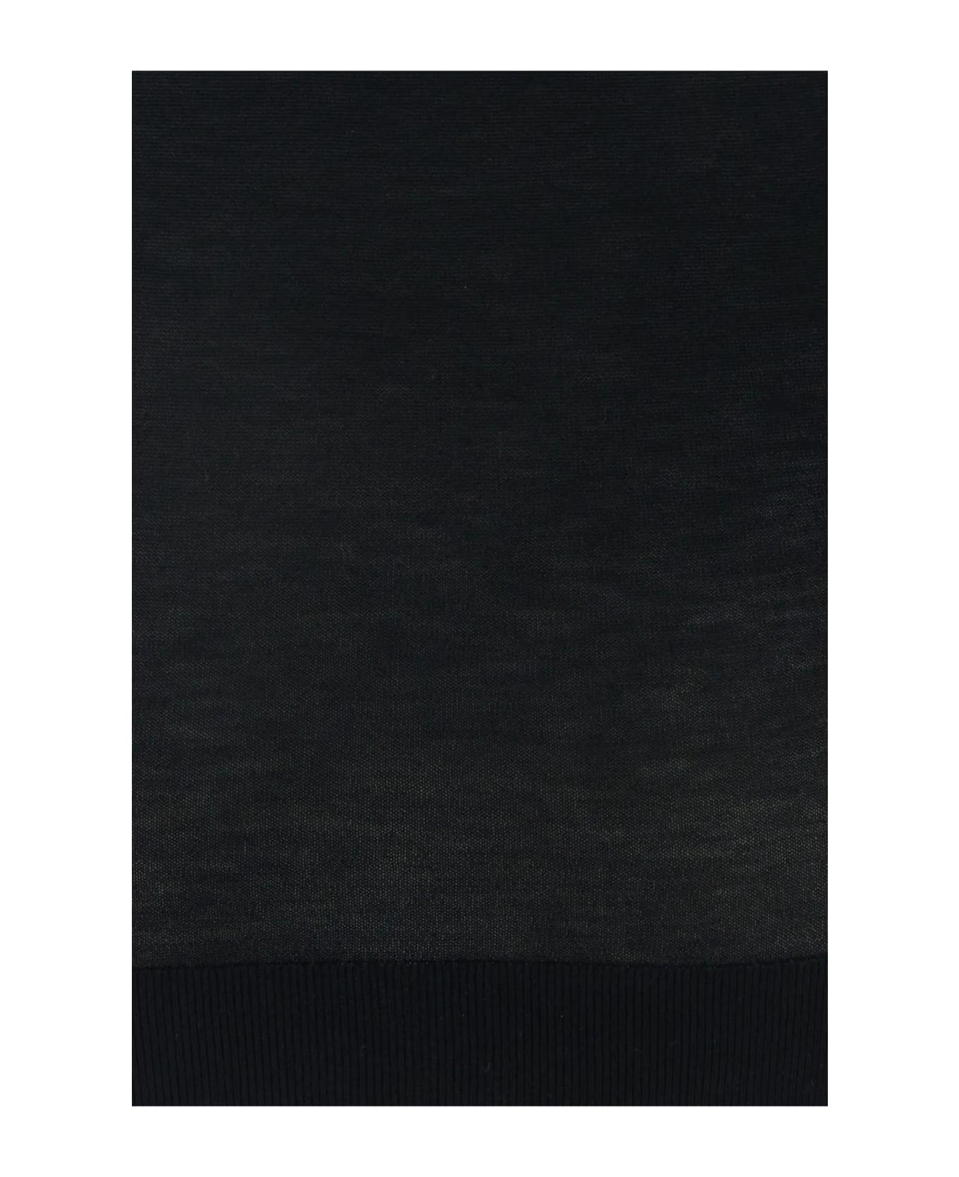 SportMax Black Wool Blend Odissea Top - BLACK