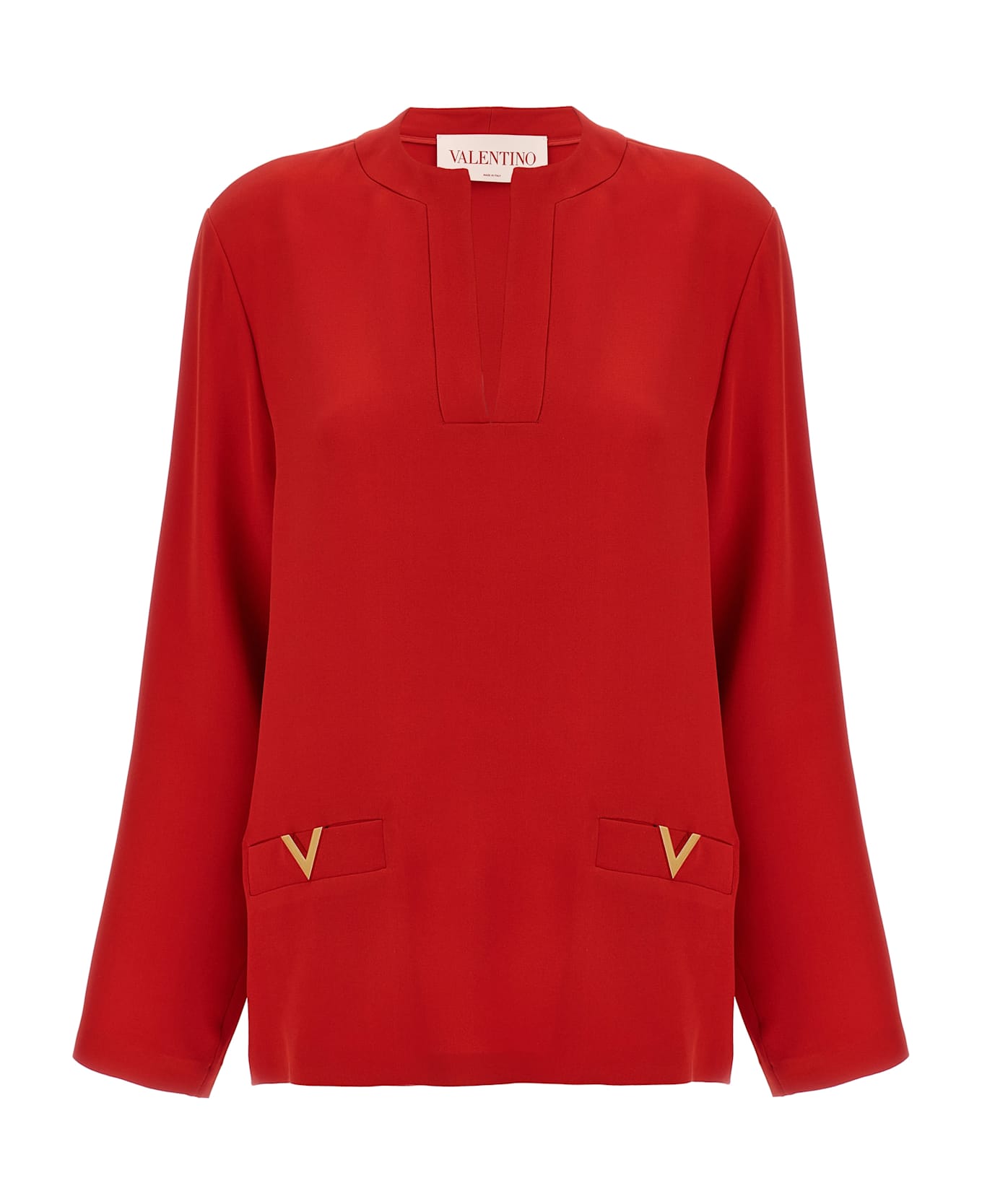 Valentino Garavani Valentino 'v Gold' Blouse - Red