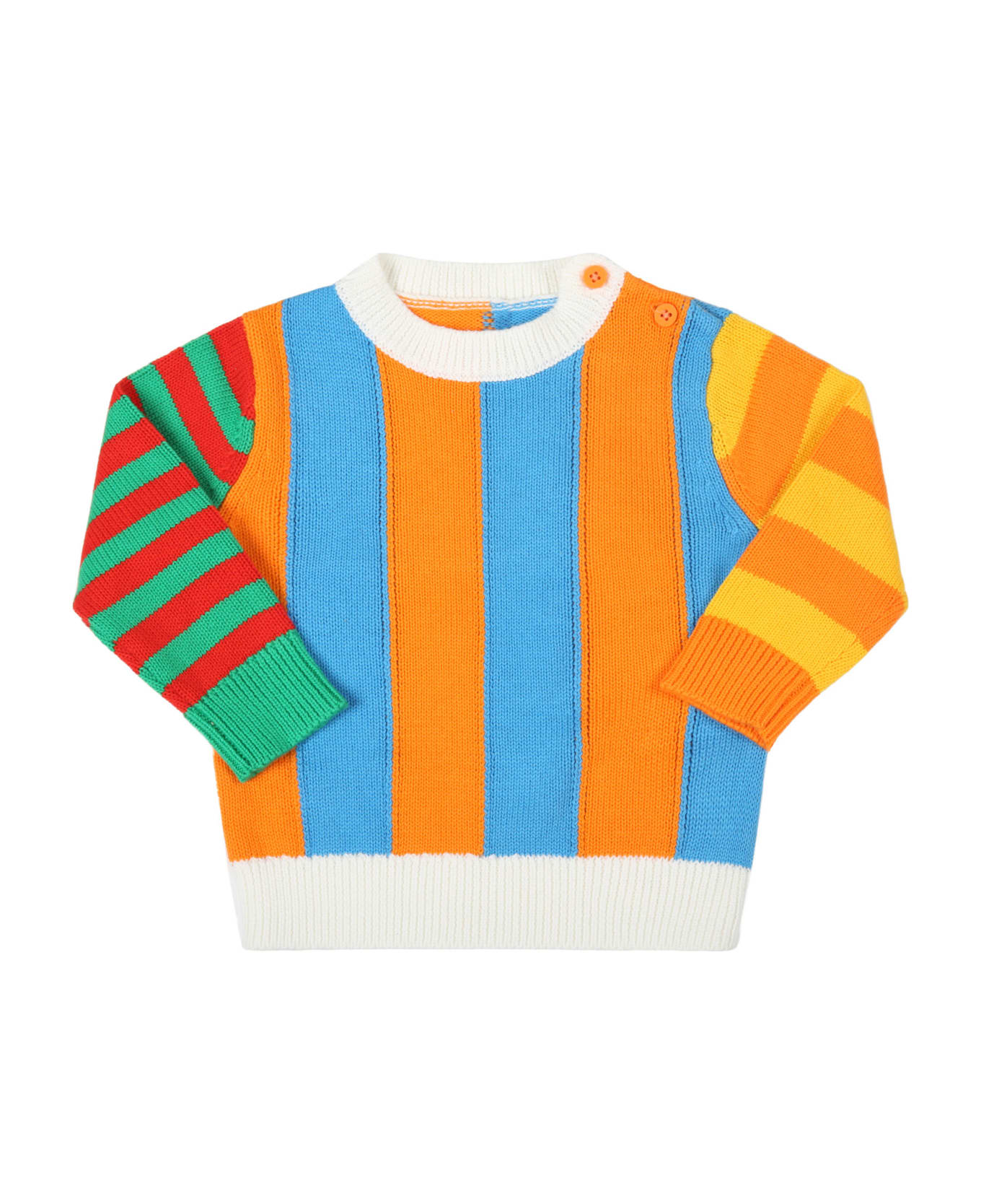 Stella McCartney Kids Multicolor Sweater For Babykids With Patch Logo - Multicolor