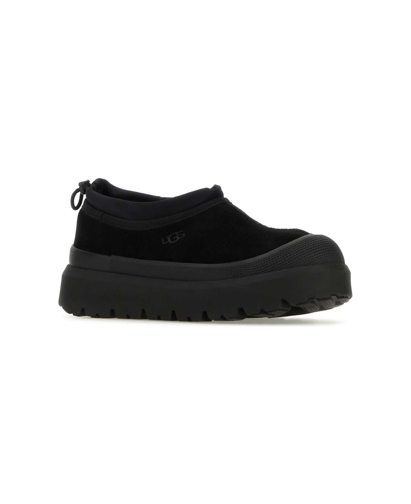 UGG Black Suede And Rubber Tasman Weather Hybrid Slip-ons - BBLC