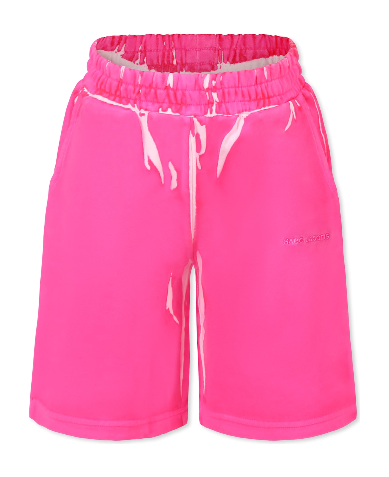 Little Marc Jacobs Fuchsia Trousers For Girl With Logo - Fuchsia