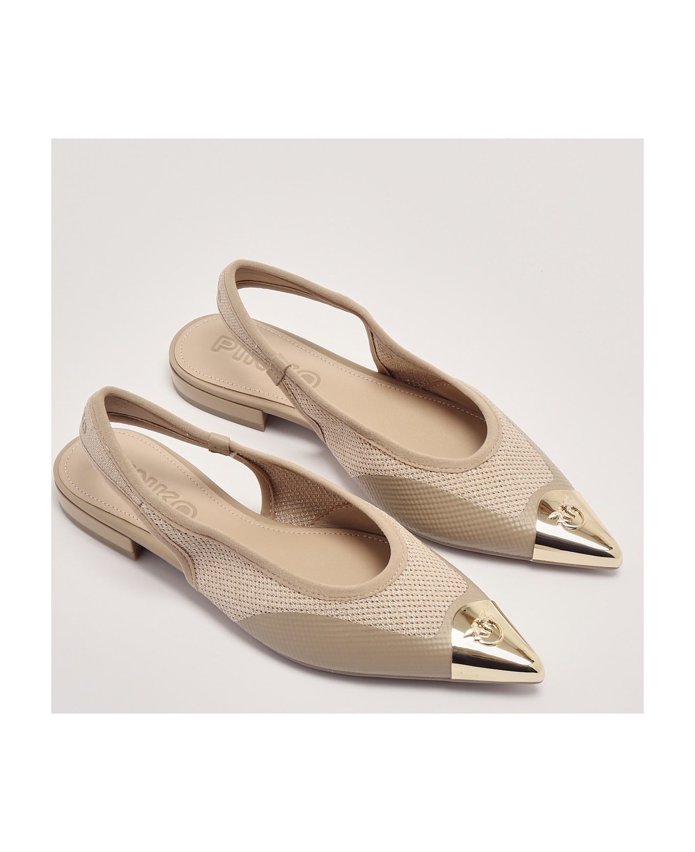 Pinko Gianira 14 Flat Shoes - SABBIA