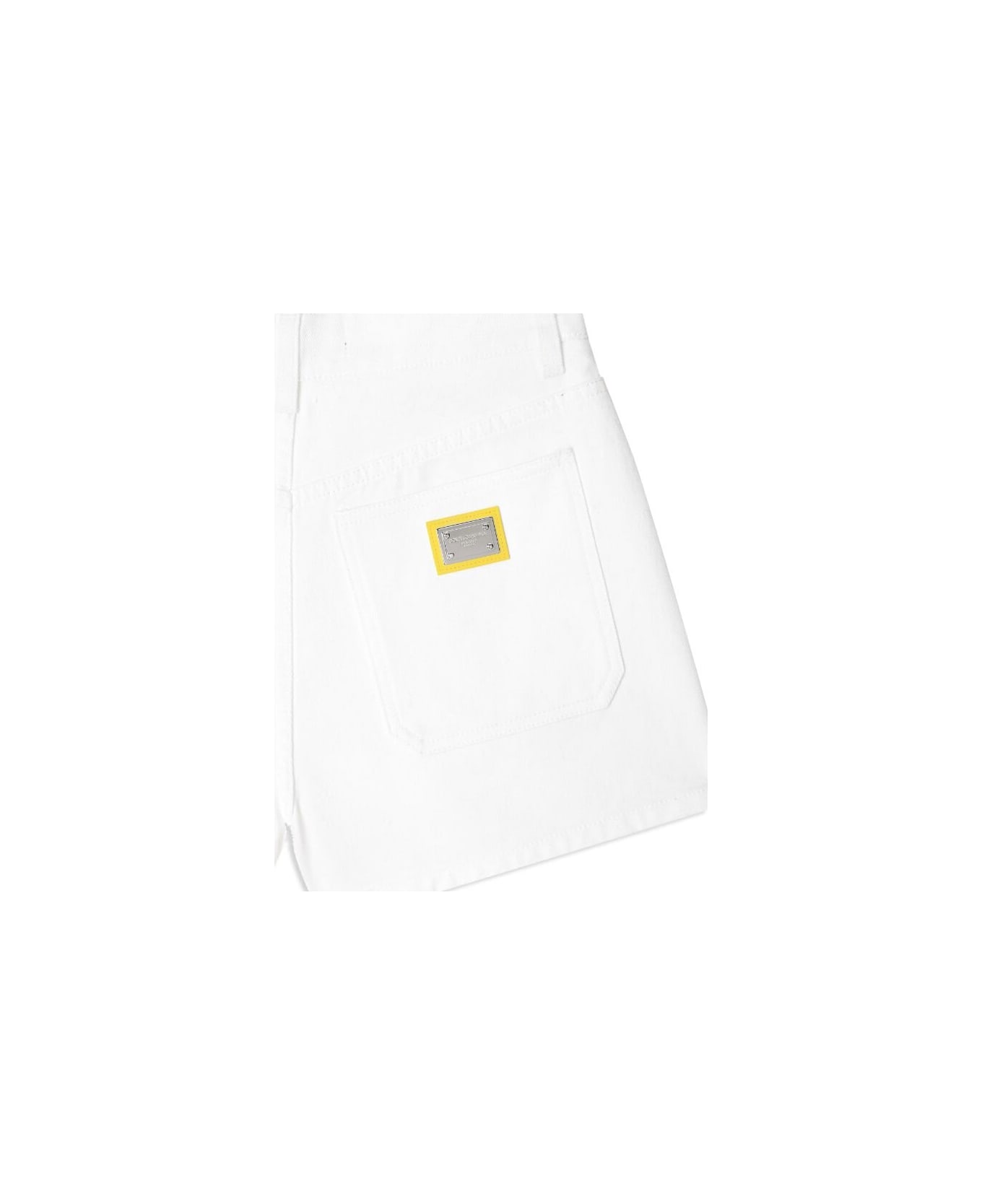 Dolce & Gabbana Short In Cotone - White