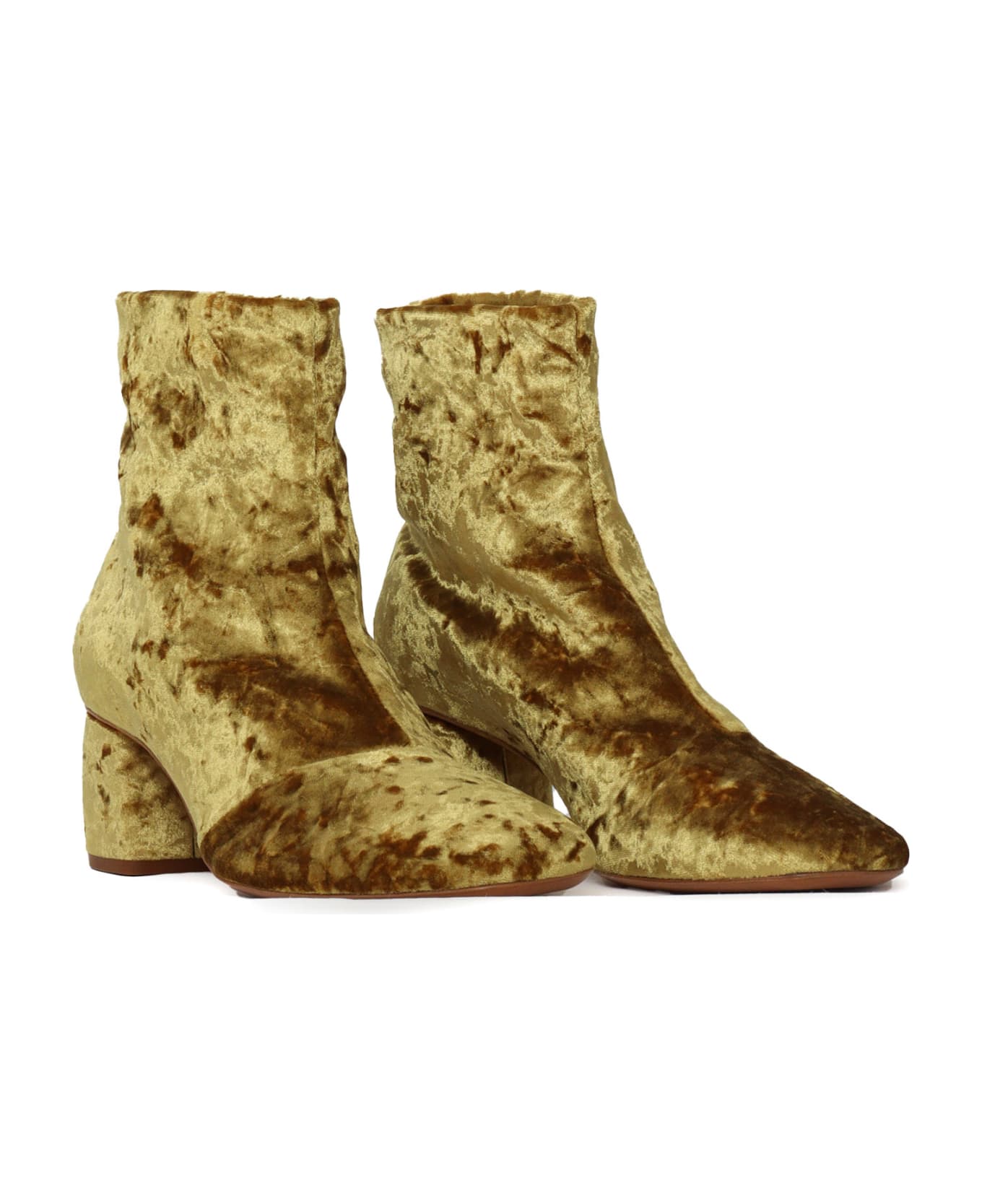 Forte_Forte Chic Stretch Velvet Boots - GOLD
