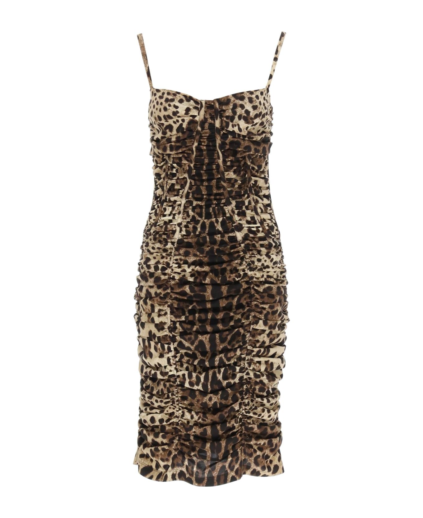 Dolce & Gabbana Silk Bustier Dress - LEO NEW (Beige)
