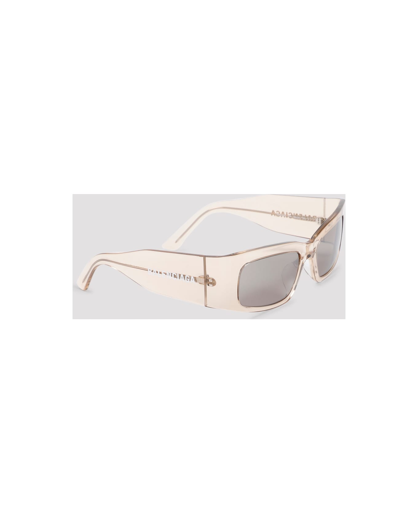 Balenciaga Paper Rectangle Sunglasses - Almond Silver