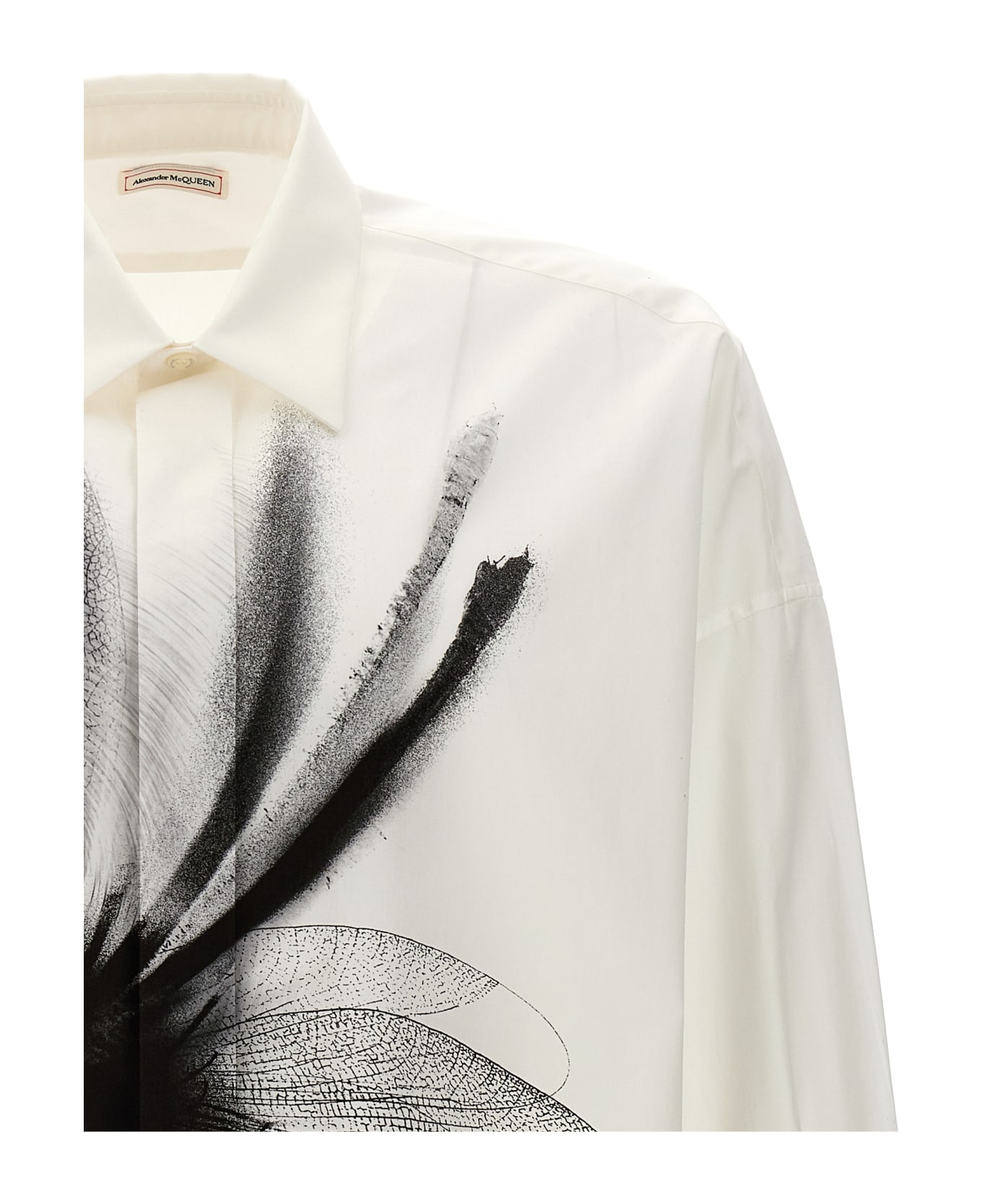 Alexander McQueen Printed Shirt - White/Black シャツ