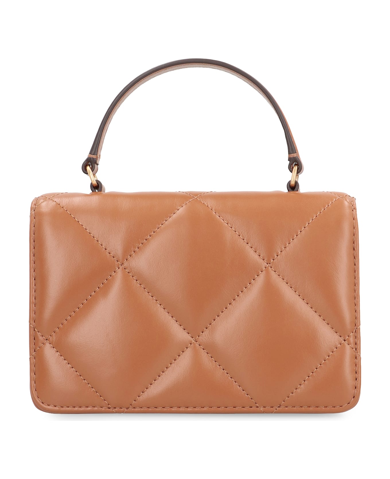 Tory Burch Kira Leather Wallet On Chain - Saddle Brown