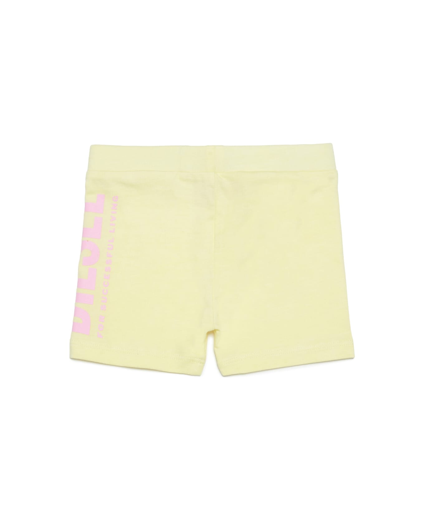 Diesel Plettib Liv Shorts Diesel Yellow Cotton Cycling Shorts With Logo - Lemonade