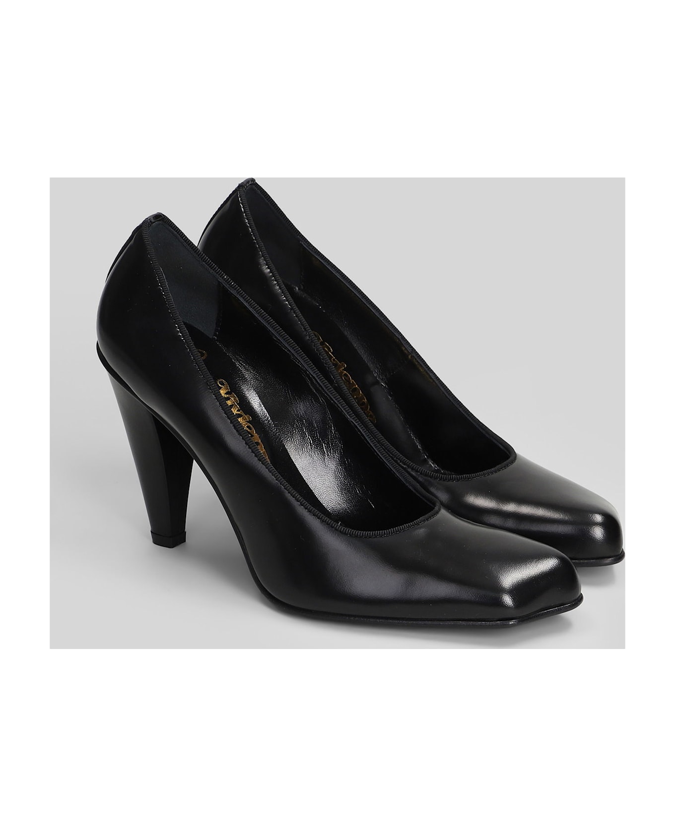 Vivienne Westwood Power Court Pumps In Black Leather - black