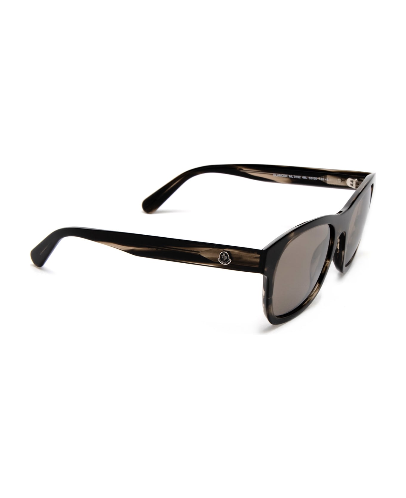Moncler Eyewear Ml0192 Shiny Dark Brown Sunglasses - Shiny Dark Brown