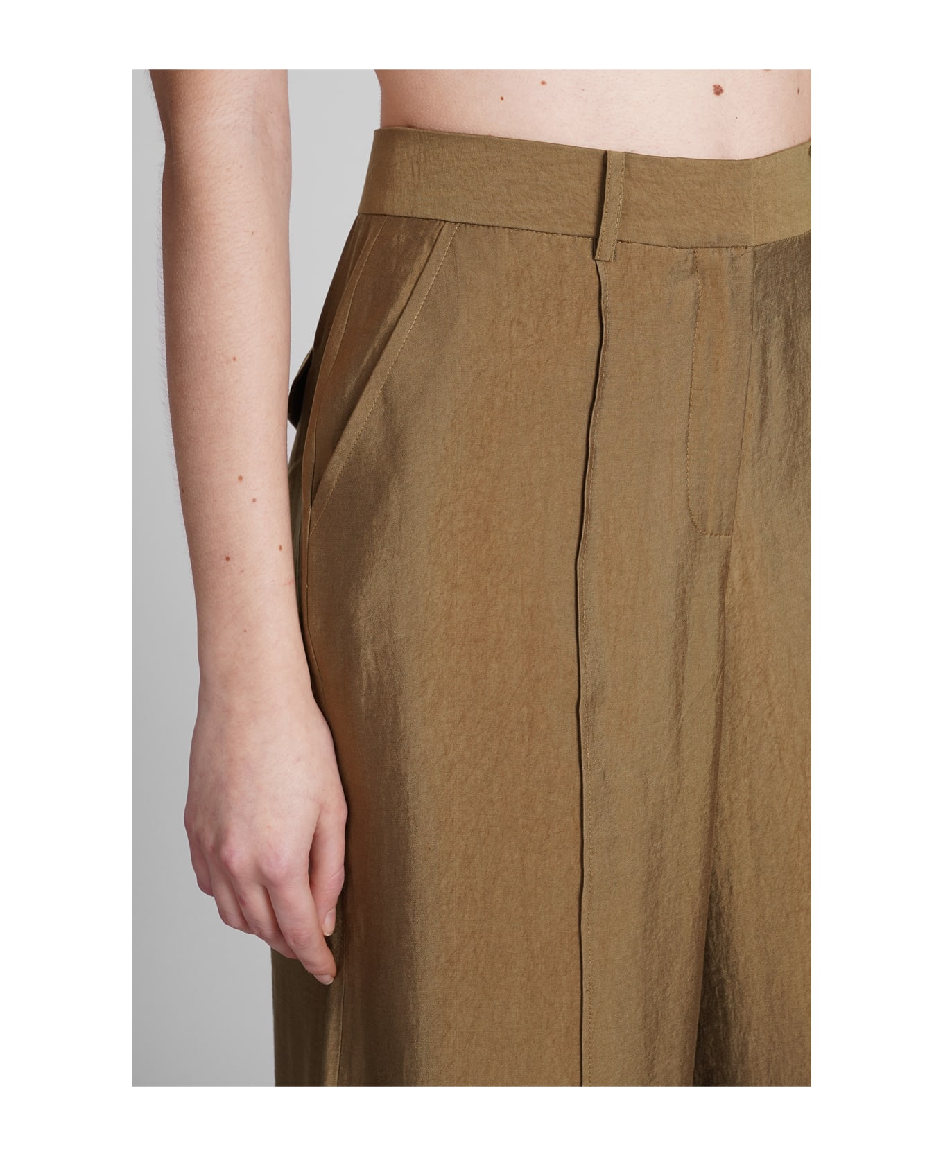 Cult Gaia Janine Pants In Brown Wool And Polyester - brown ボトムス