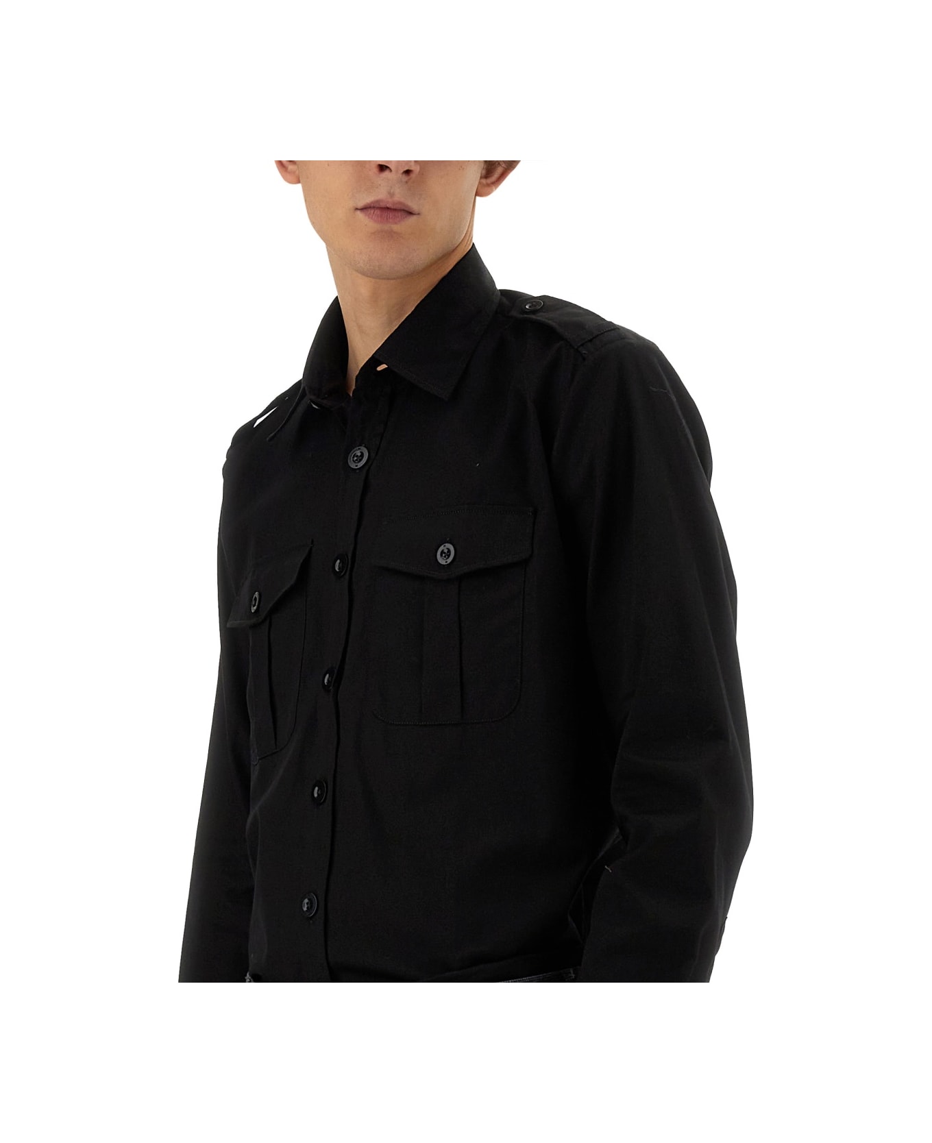 PT Torino Cotton Shirt - BLACK