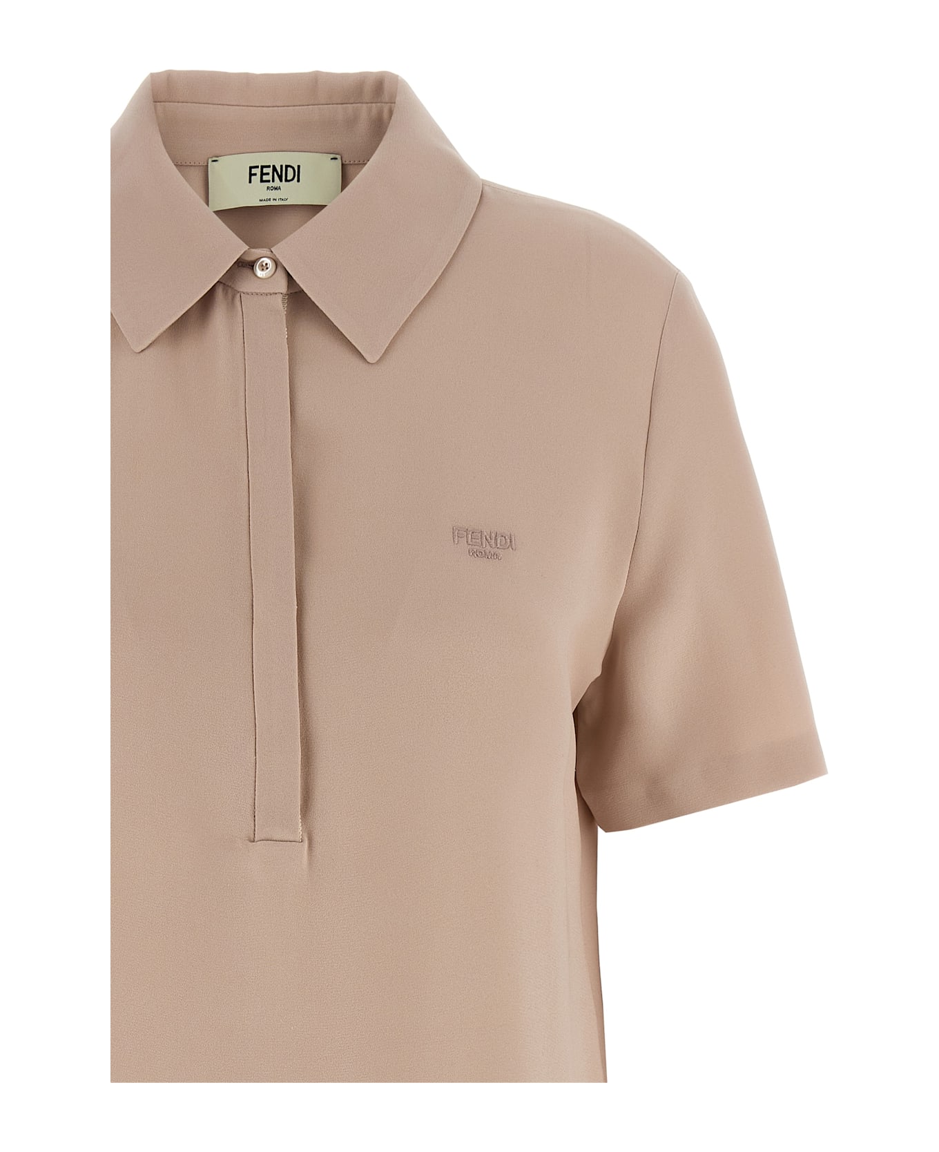 Fendi Silk Polo Shirt - Pink