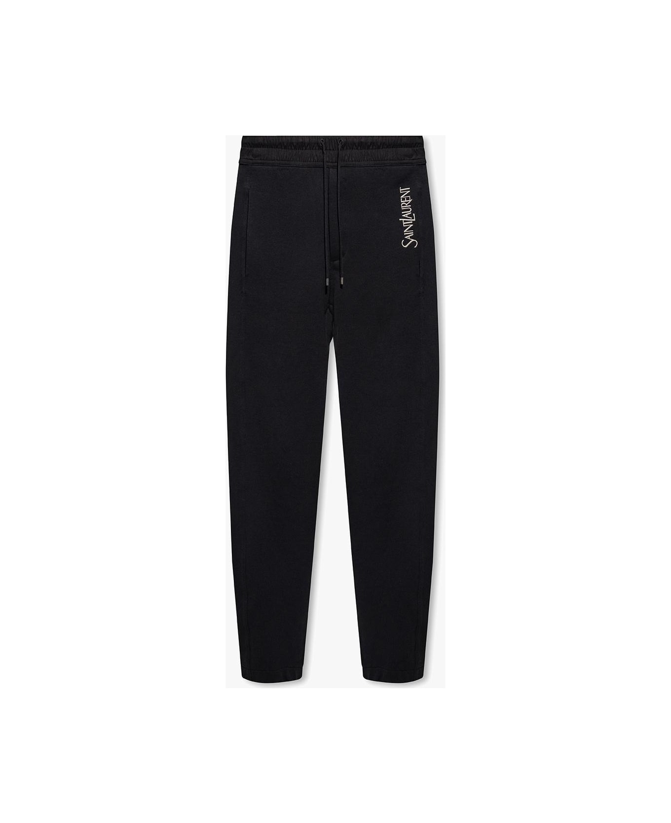 Saint Laurent Sweatpants With Logo - BLACK