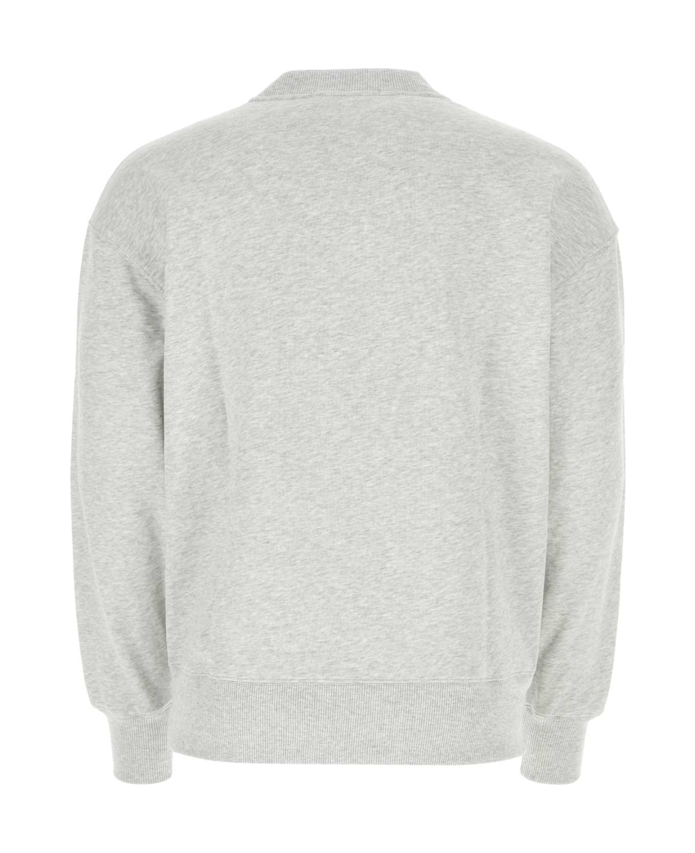 MSGM Melange Grey Cotton Sweatshirt - LIGHTGREY94