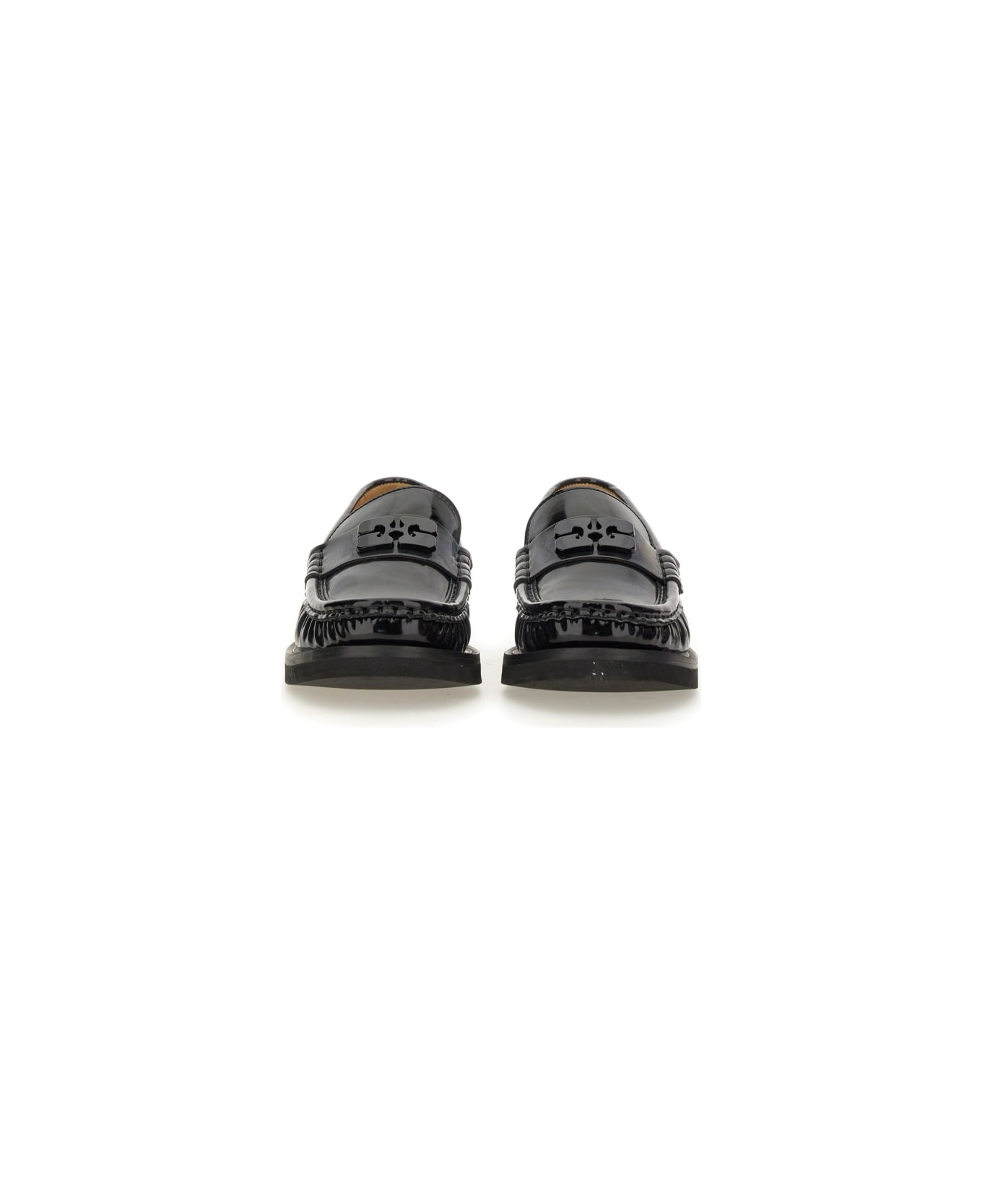 Ganni "butterfly" Logo Loafer - BLACK