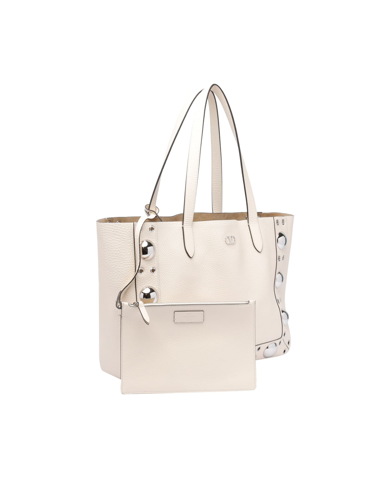 Valentino Garavani Medium Nellcote Shopping Bag - White