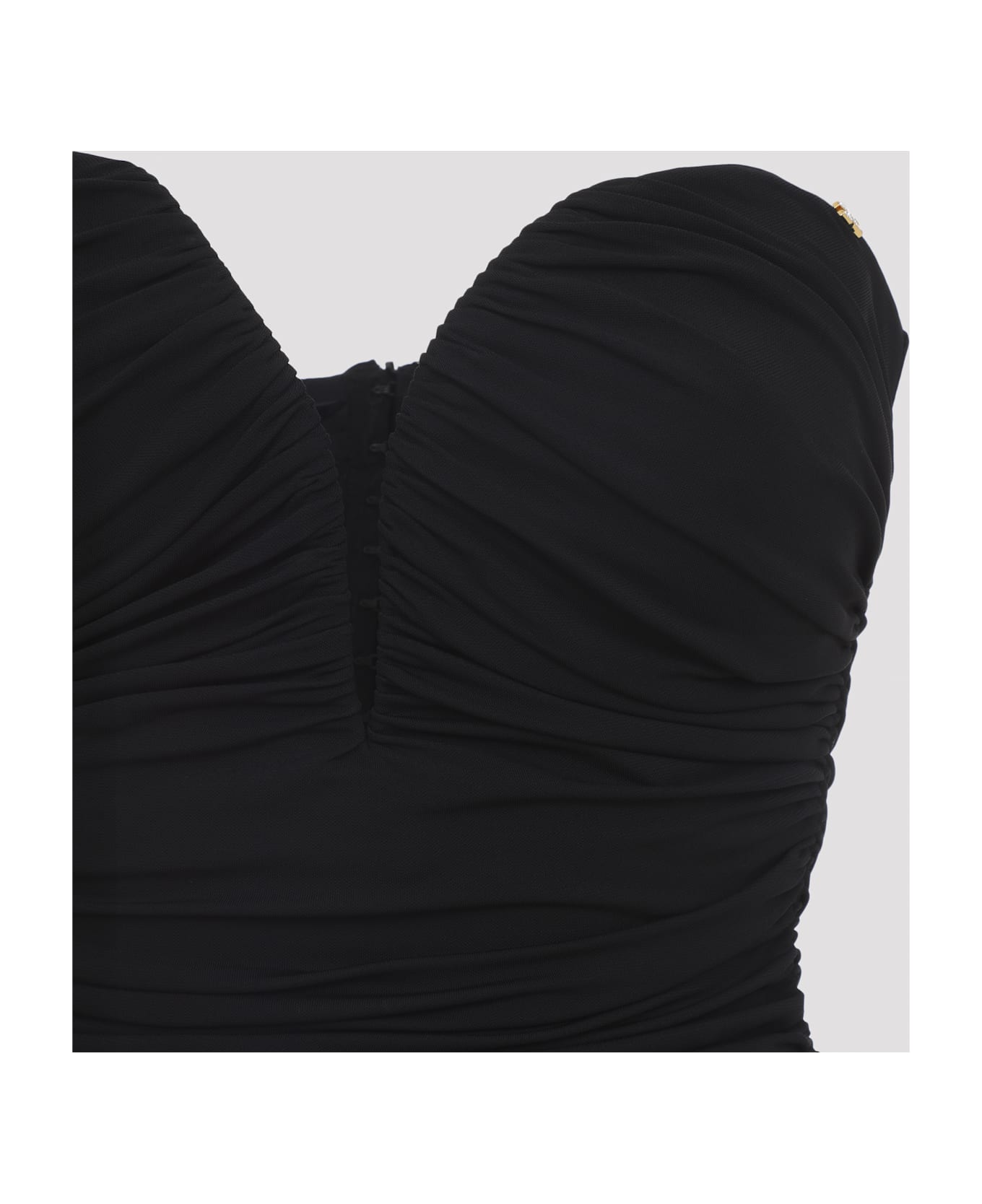 Elisabetta Franchi Draped Mini Dress - Nero