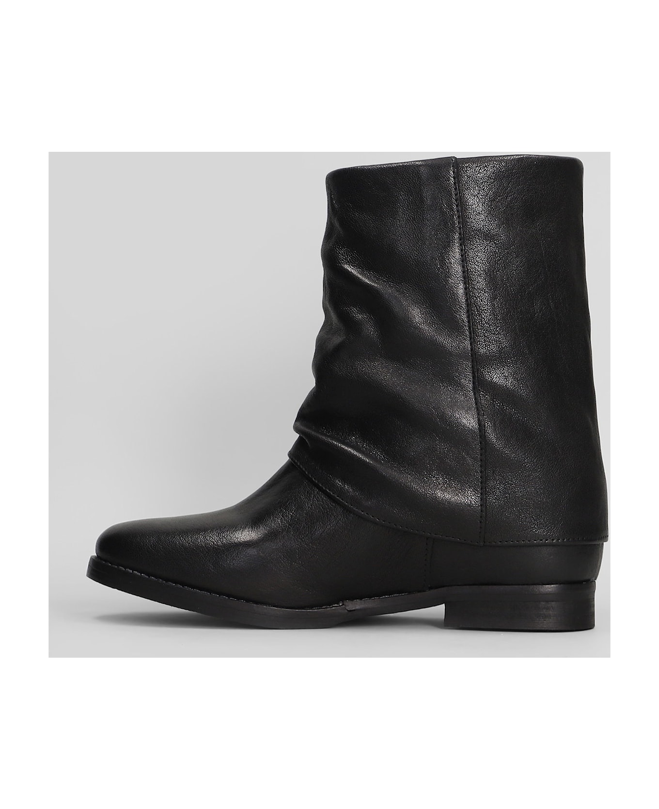 Julie Dee Low Heels Ankle Boots In Black Suede - black