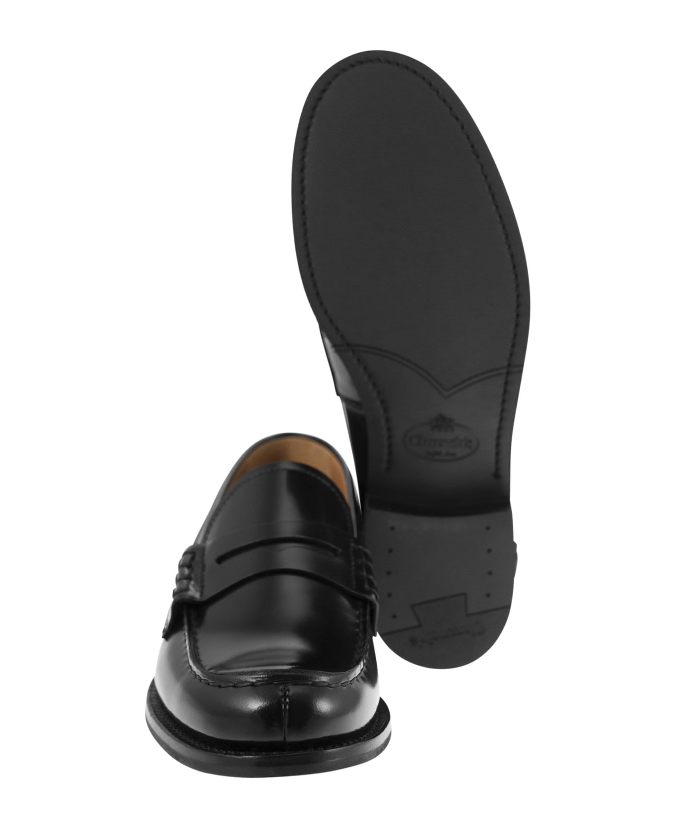 Church
s Pembrey W 5 Polished Fumè Loafer - Black