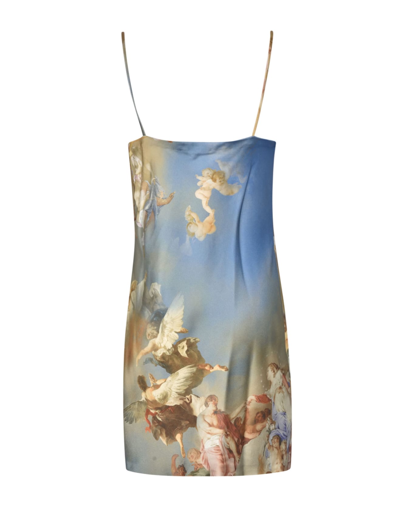 Balmain Printed Sleeveless Short Dress - Blue/Multicolor