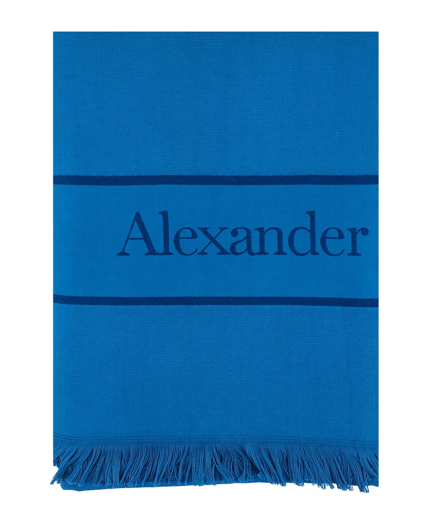 Alexander McQueen Sa Trave Selvedge Scarf - Blue