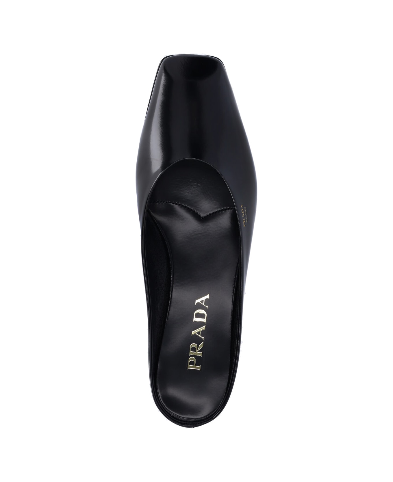 Prada Logo Sabots - Black  