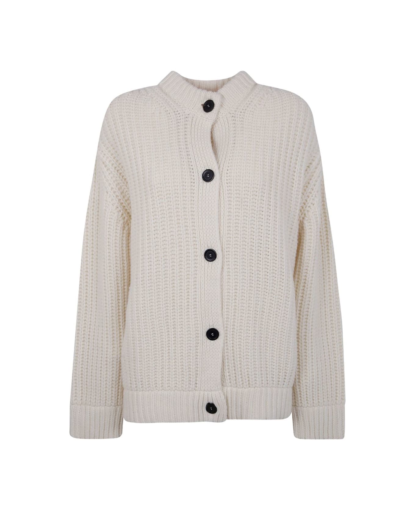 SEMICOUTURE Wool Knitted Cardigan - White