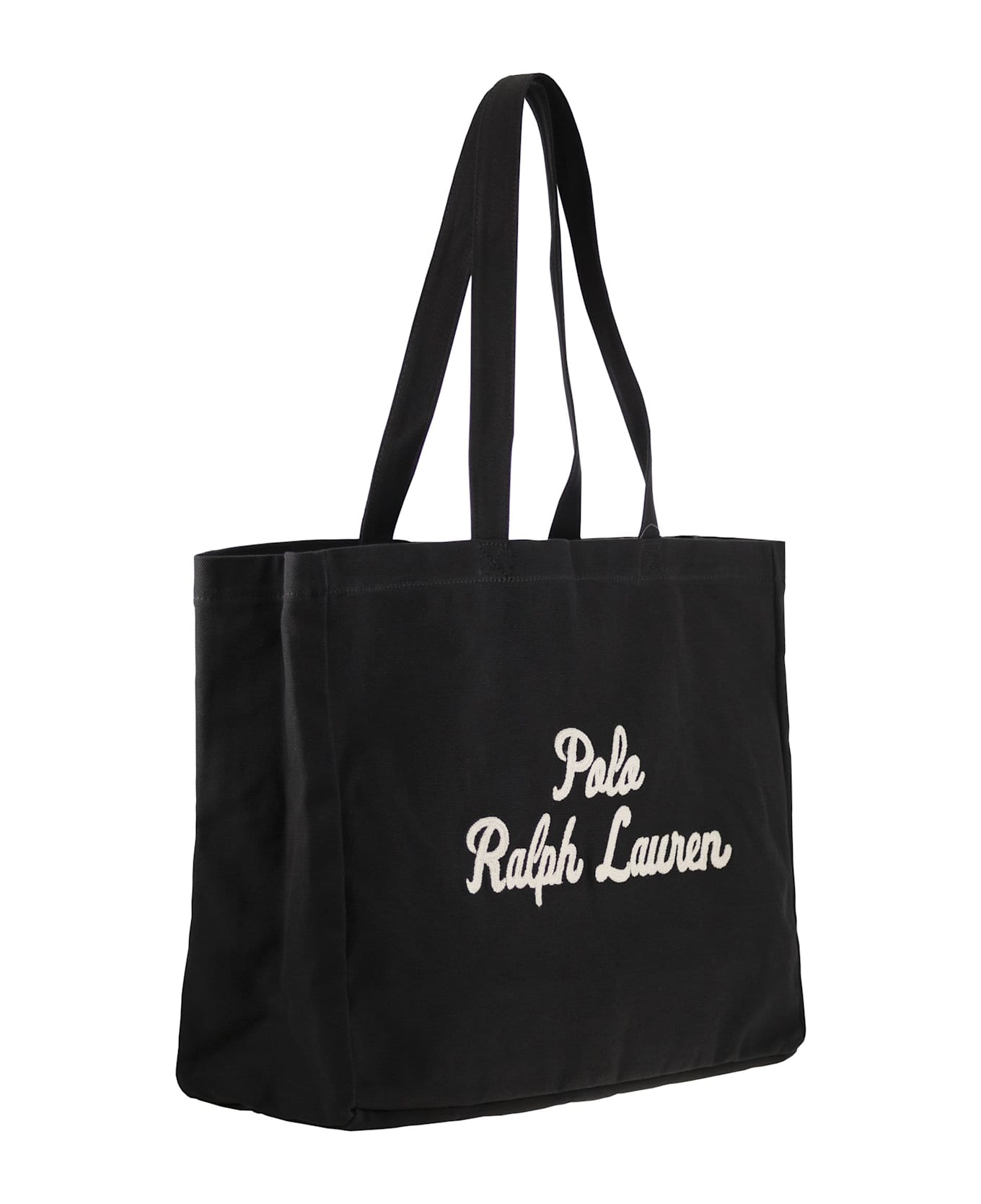 Polo Ralph Lauren Embroidered Canvas Tote - Black