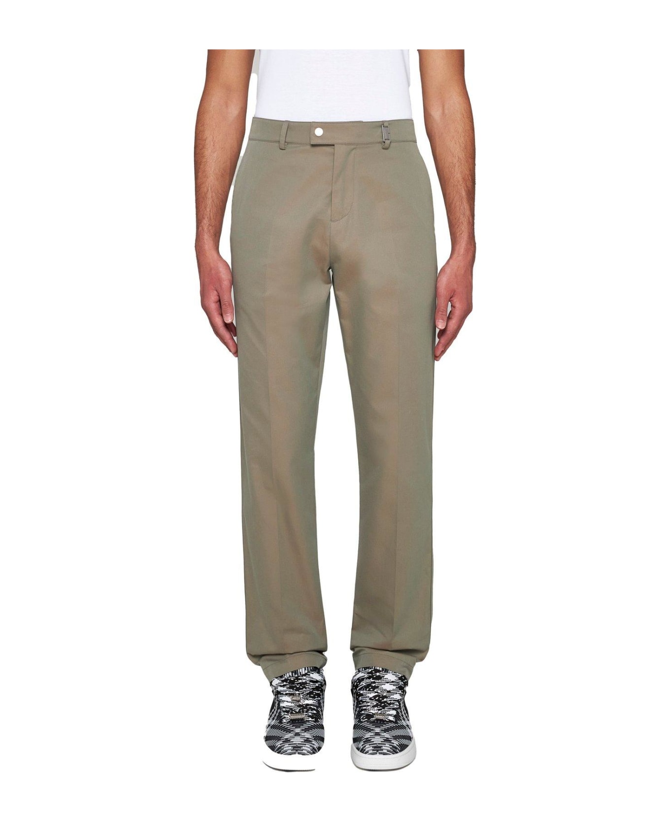 Burberry Mid Rise Straight-leg Trousers - GREEN