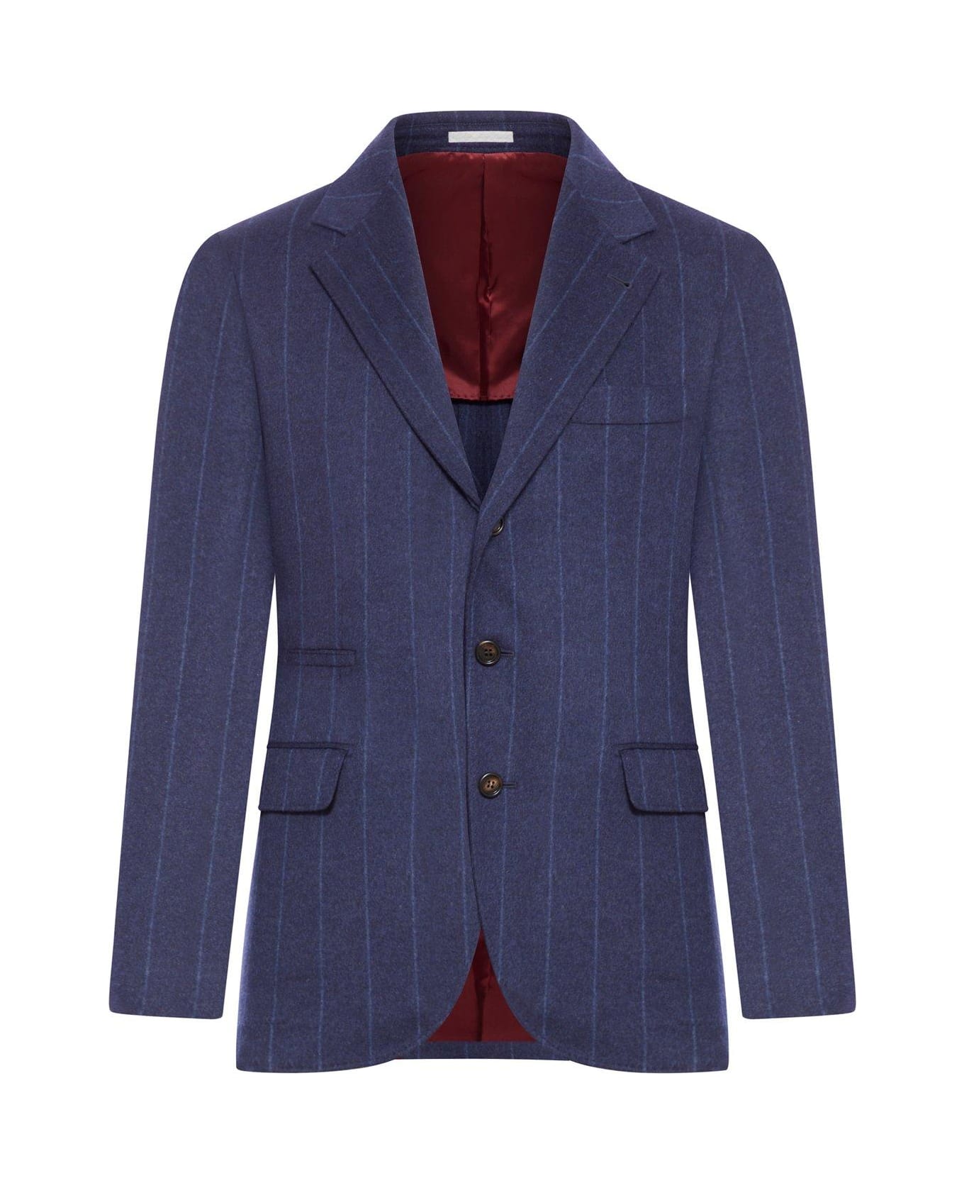 Brunello Cucinelli Single-breasted Blazer - Blue Color