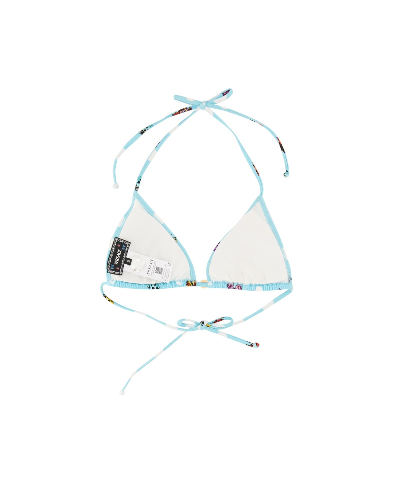 Versace Bikini Top With Butterflies - MULTICOLOUR