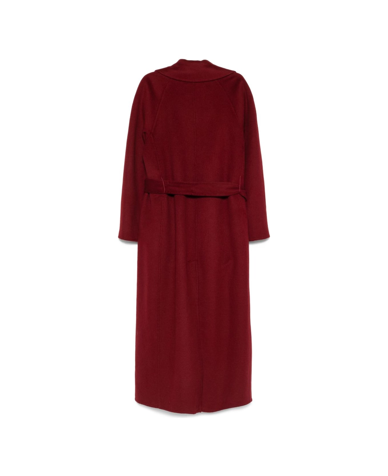 Paltò Wool Double-breasted Coat - Bordeaux