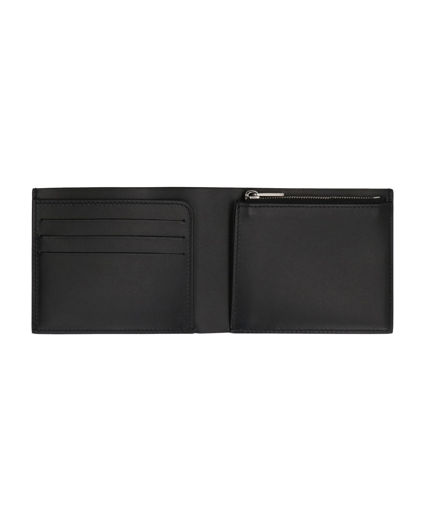 Jil Sander Leather Flap-over Wallet - BLACK