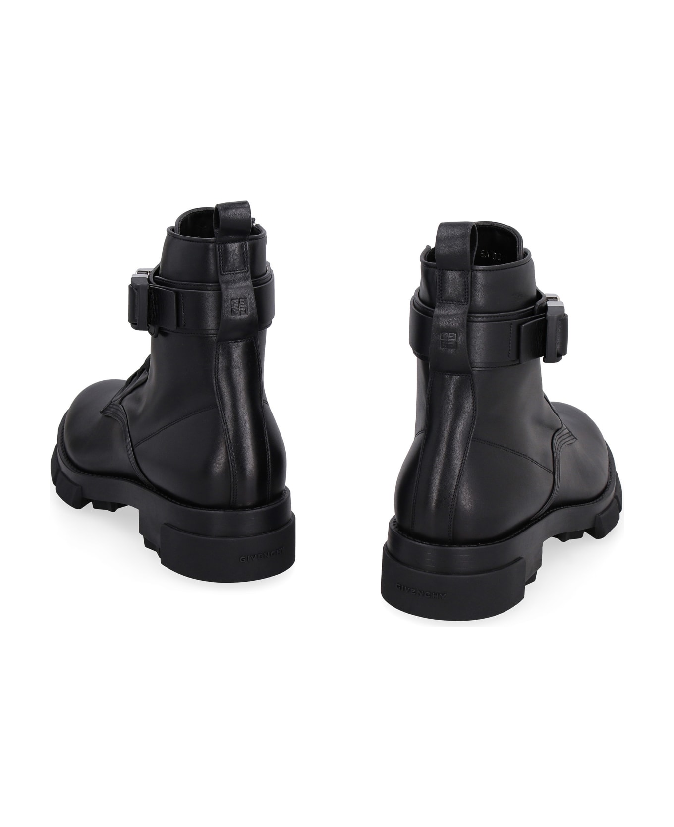 Givenchy Terra Leather Ankle Boots - BLACK ブーツ