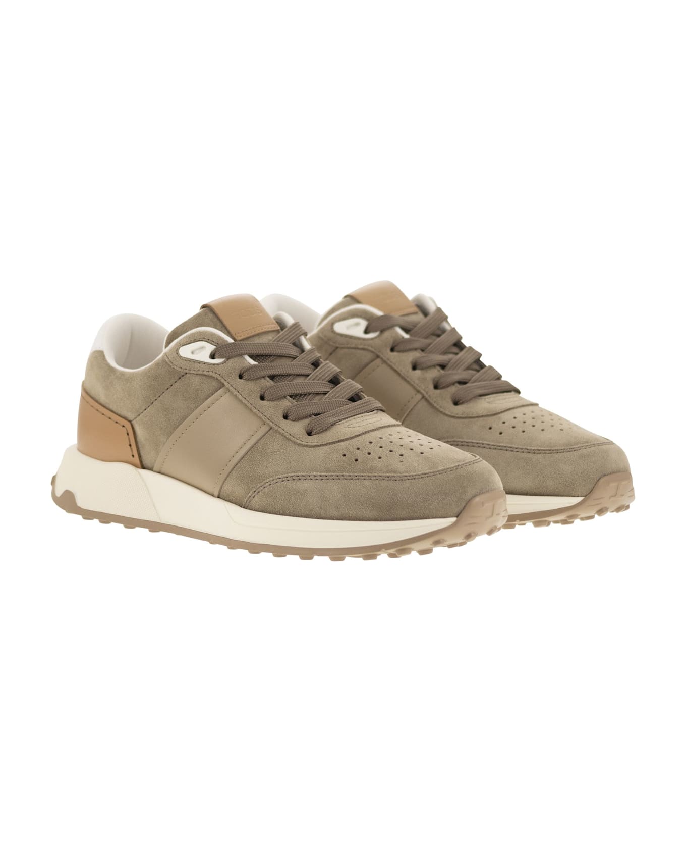 Tod's Suede Leather Sneakers - Beige