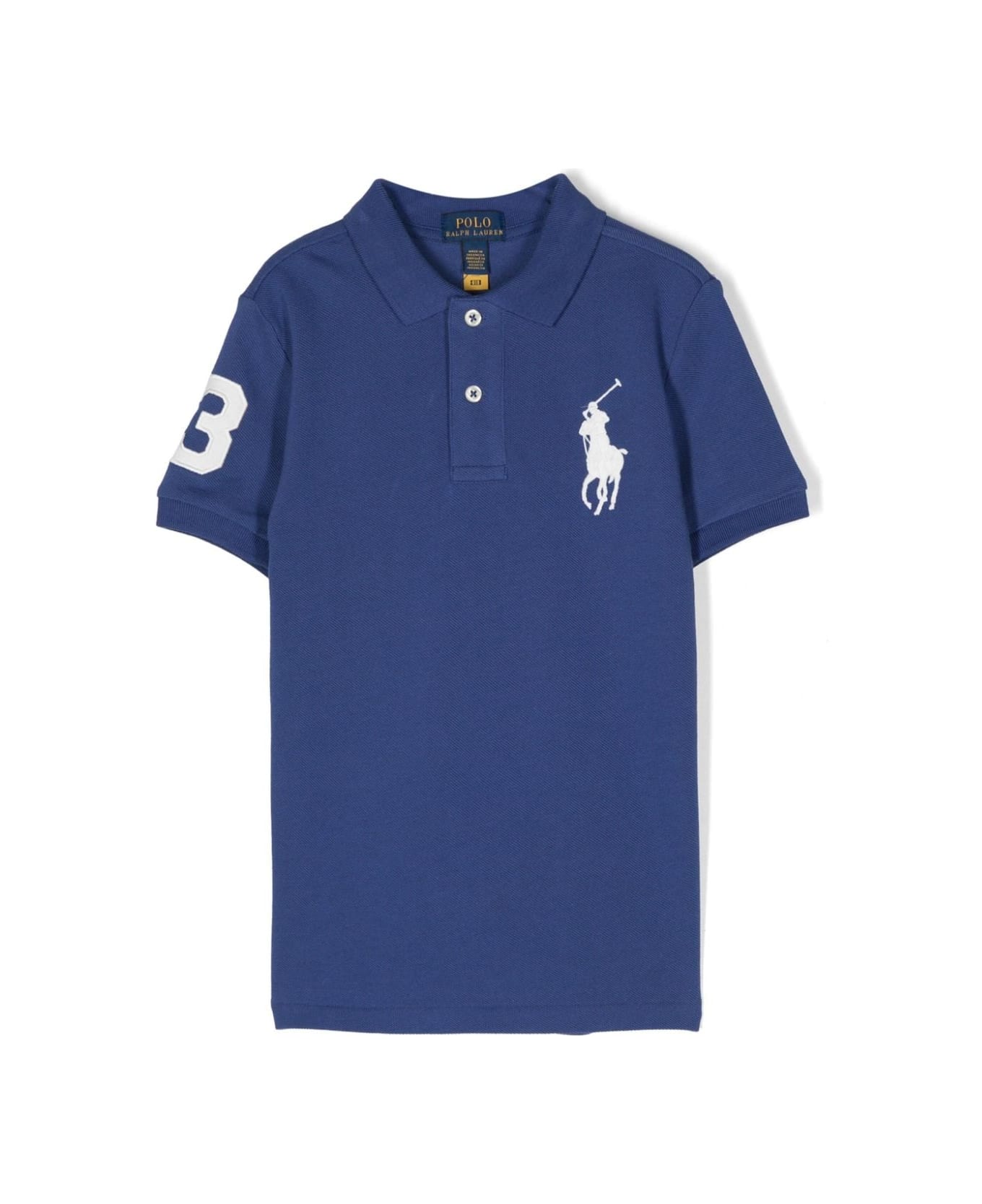 Ralph Lauren Cobalt Blue Polo Shirt With Pony Motif - Blue