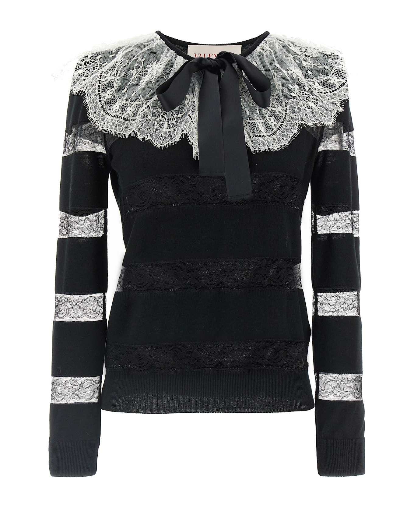 Valentino Garavani Lace Sweater - White/Black