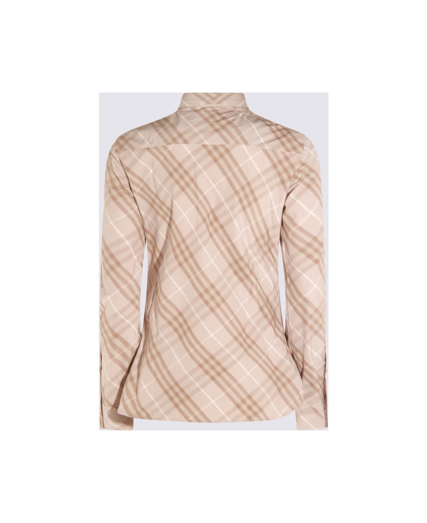 Burberry Beige Cotton Shirt - STONE GREY IP CHECK