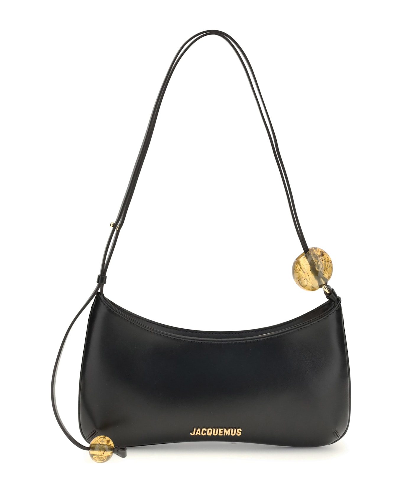 Jacquemus Bisou Perle Large Shoulder Bag - BLACK