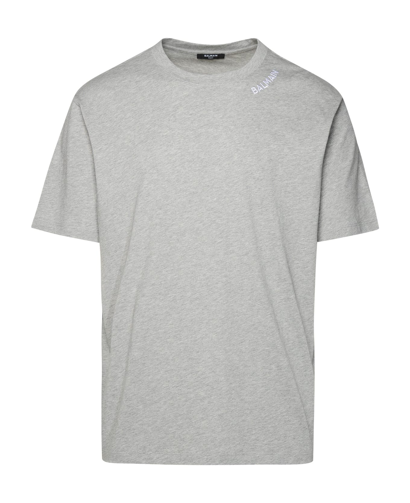 Balmain Grey Cotton T-shirt - Grey