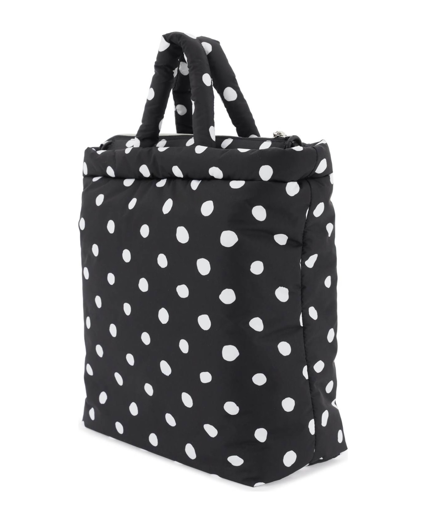 Marni Polka-dot Print Tote Bag - BLACK (White)