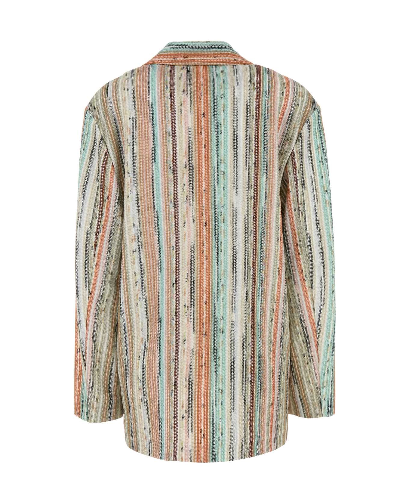 Missoni Multicolor Viscose Blend Blazer - MULTIORANGSKYGREYT