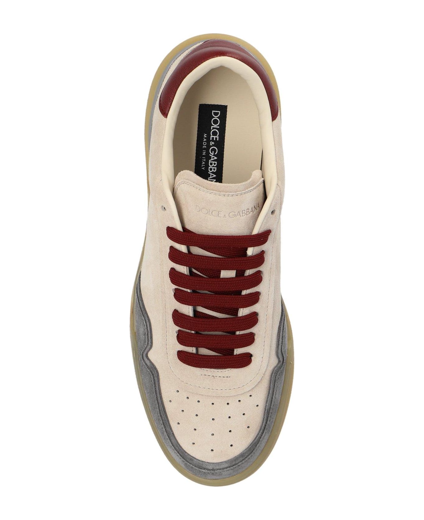 Dolce & Gabbana New Roma Low-top Sneakers - Avorio/grigio/vino