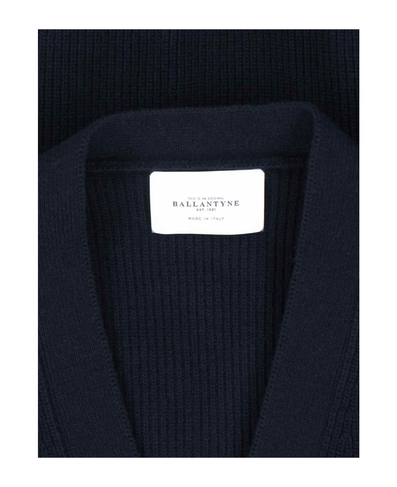 Ballantyne V-neck Cardigan - Blue