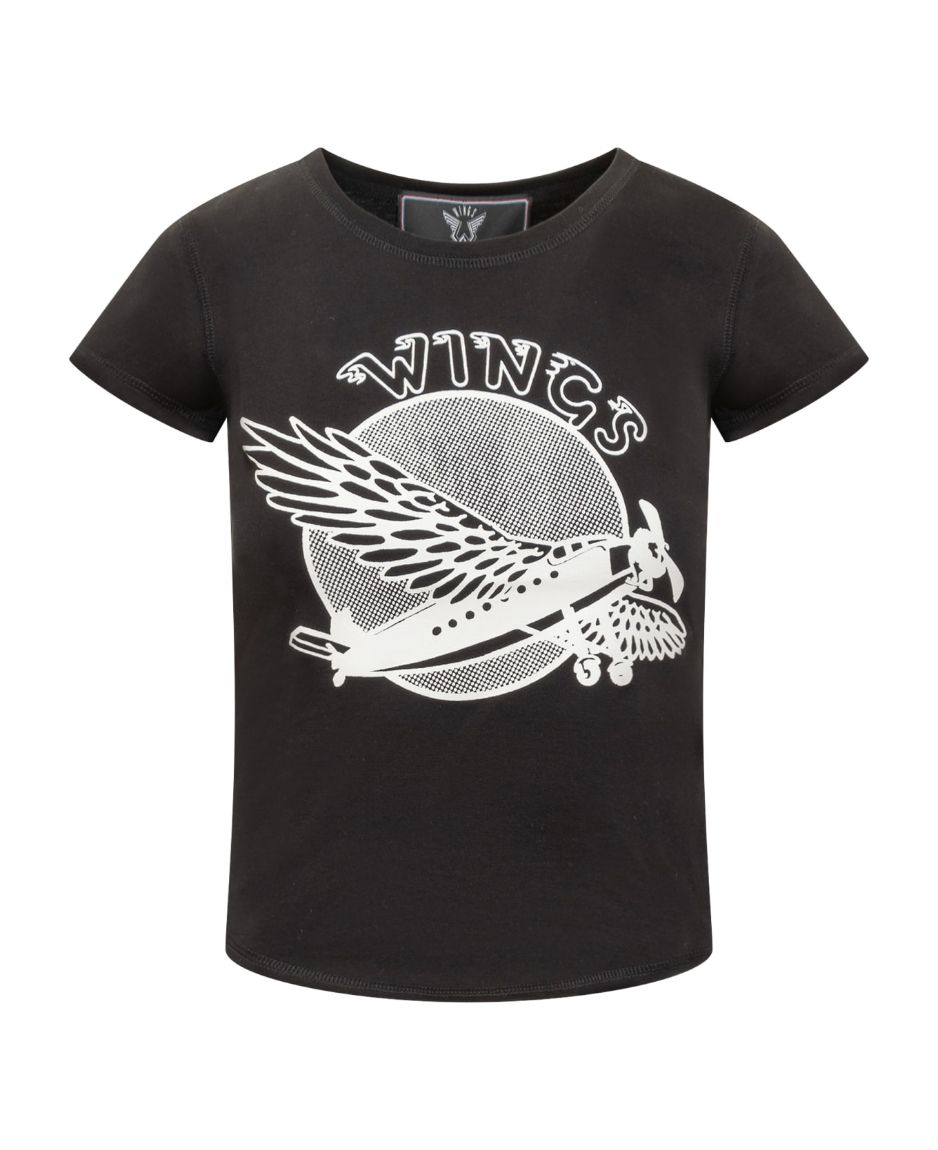 Stella McCartney T-shirt With Wings Print - BLACK