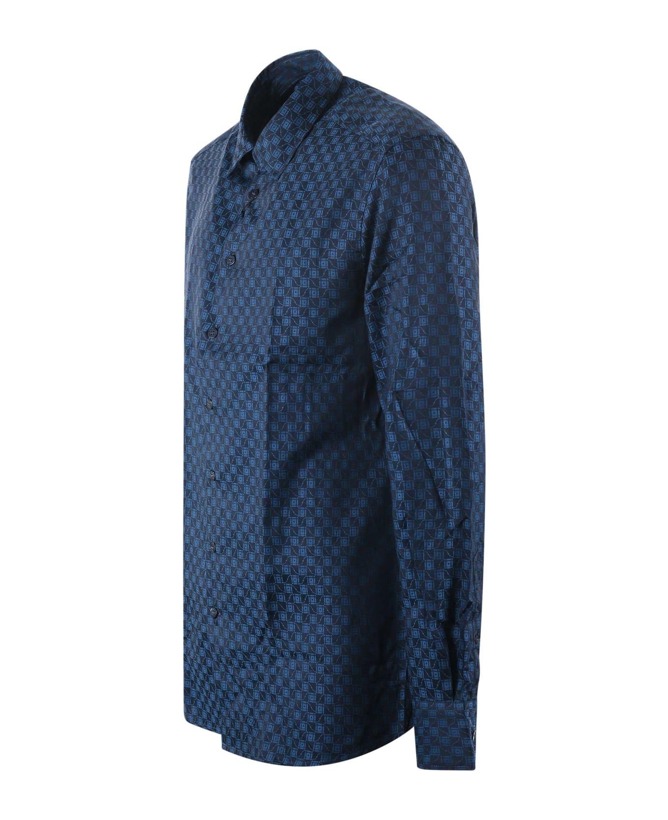Etro Buttoned Long-sleeved Shirt - Blu シャツ