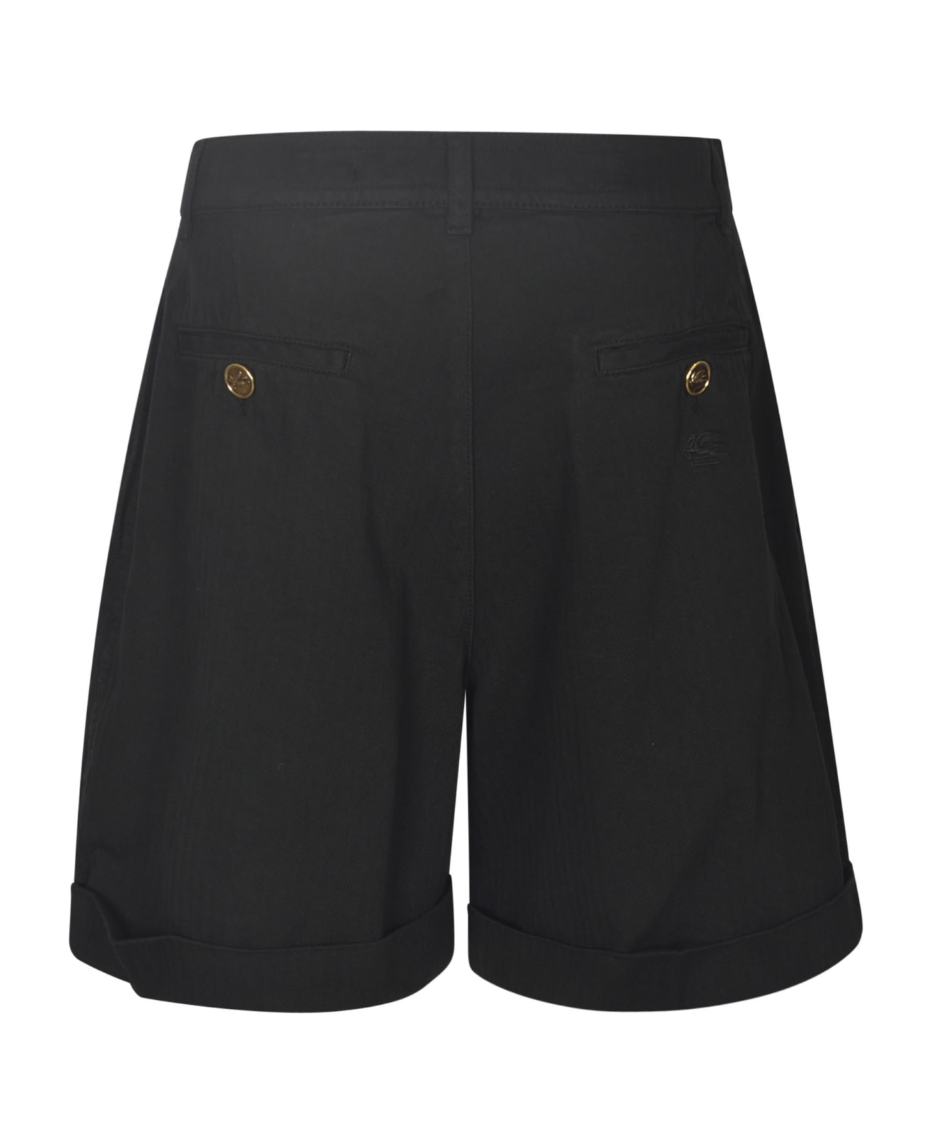 Etro Buttoned High Waist Shorts - Black